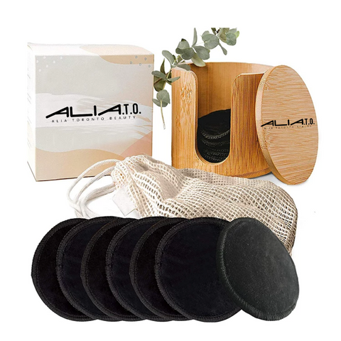 Organic Charcoal Cotton Pads (12 pieces)
